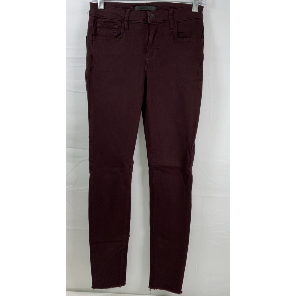NWT Joe's Jeans The Icon Stretch Mid Rise Skinny Ankle Jeans Deep Wine 25" X 28"
